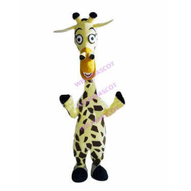 Funny Giraffe With Protruding Nostrils Mascot Costume