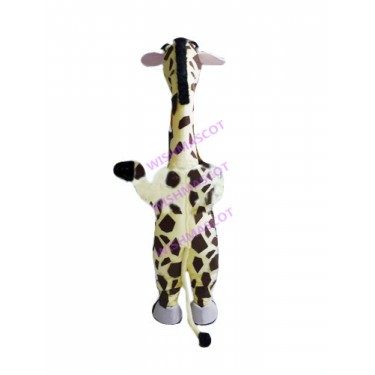Funny Giraffe With Protruding Nostrils Mascot Costume