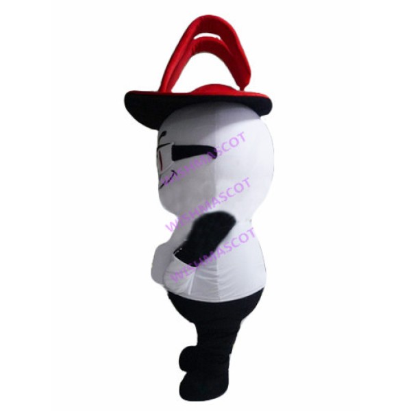 Elite Cat With Red Tie Mascot Costume
