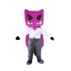 Purple Demon With Cloak Mascot Costume