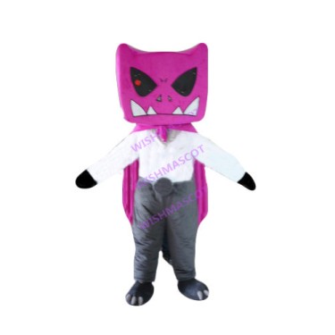 Purple Demon With Cloak Mascot Costume