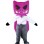 Purple Demon With Cloak Mascot Costume