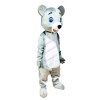 Pleased Blue-eyed Bear Mascot Costume