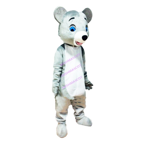 Pleased Blue-eyed Bear Mascot Costume
