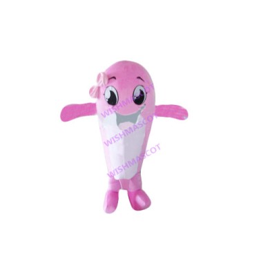 Miss Dolphin With Bow Mascot Costume