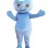 Blue Spiral Doll Mascot Costume