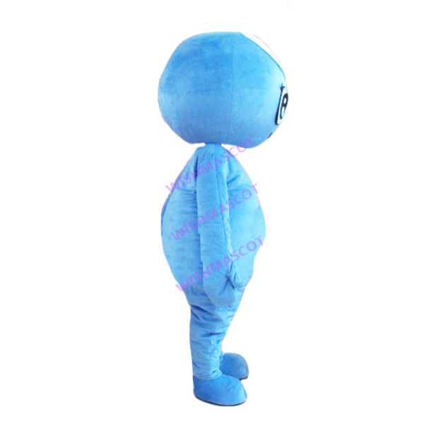 Blue Spiral Doll Mascot Costume