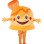 Cartoon Orange Pudding Mascot Costume