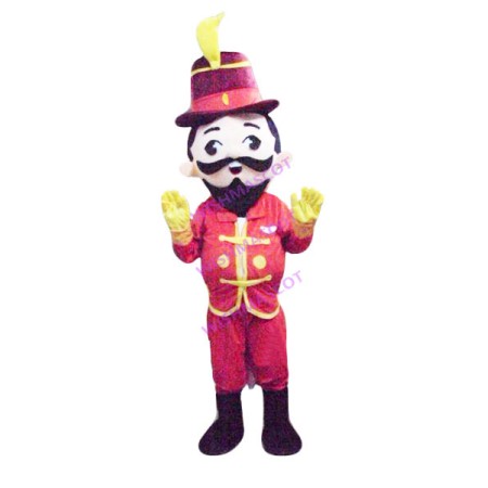 Beard Man Mascot Costume Of Honor Guard
