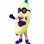 Banana With Purple Glasses Mascot Costume