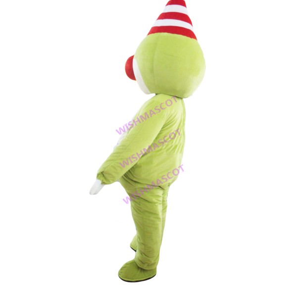 Green Dragon With Tricorne Mascot Costume