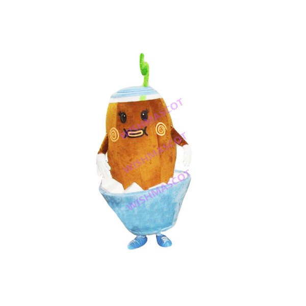Wooden Barrel In Eggshell Mascot Costume