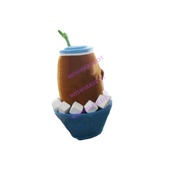 Wooden Barrel In Eggshell Mascot Costume