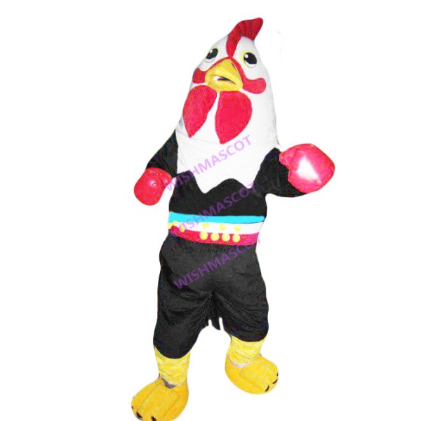 Strong Boxer Rooster Mascot Costume