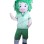 Messy Green-haired Volunteer Mascot Costume
