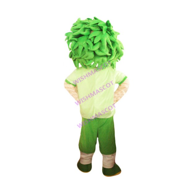 Messy Green-haired Volunteer Mascot Costume