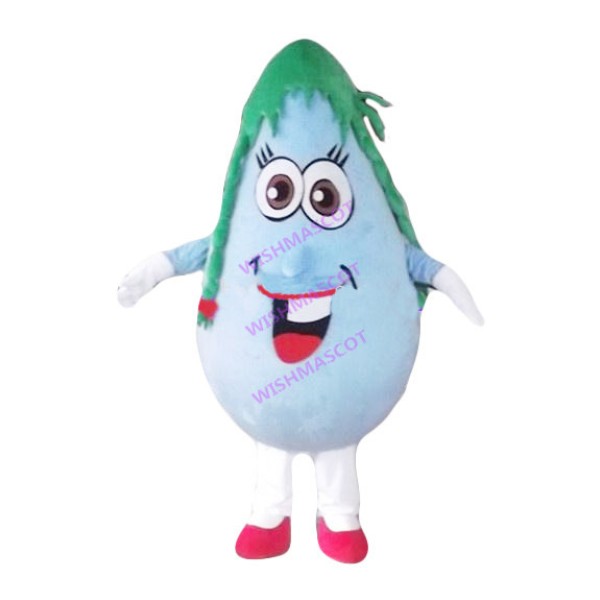 Light Blue Cartoon Light Bulb Mascot Costume