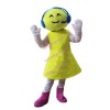 Shopping Guide Lady Mascot Costume In Yellow Dress