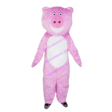 Pink & White Little Pig Mascot Costume