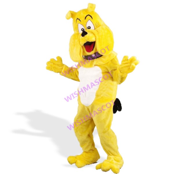 Jocund Yellow Bulldog Mascot Costume