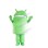 Green Android System Robot Mascot Costume