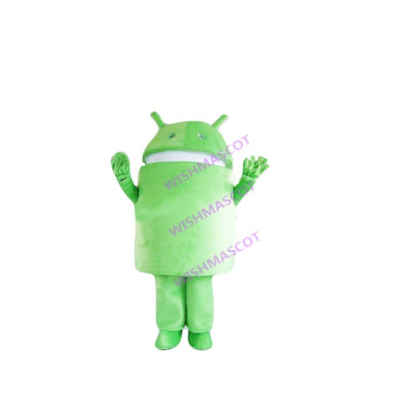 Green Android System Robot Mascot Costume