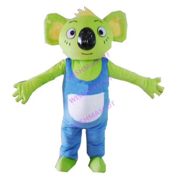 Green Koala With Pocket Bib Mascot Costume