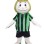 Freckled Boy In Striped Shirt Mascot Costume