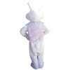 Older Rabbit In Sequined Vest Mascot Costume
