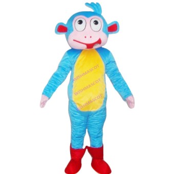 Dumb Monkey Mascot Costume Wearing Red Booties