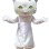 Gentlewoman Cat In Silk Dress Mascot Costume