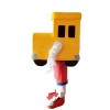 Positive Yellow Locomotive Mascot Costume