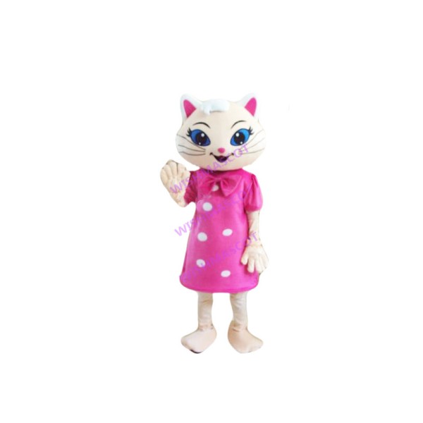 Amiable Blue-eyed Cat Mascot Costume