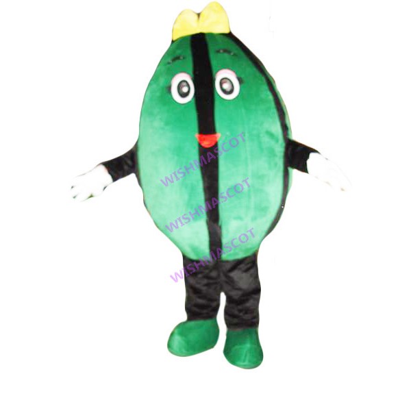 Watermelon With Yellow Bow Mascot Costume