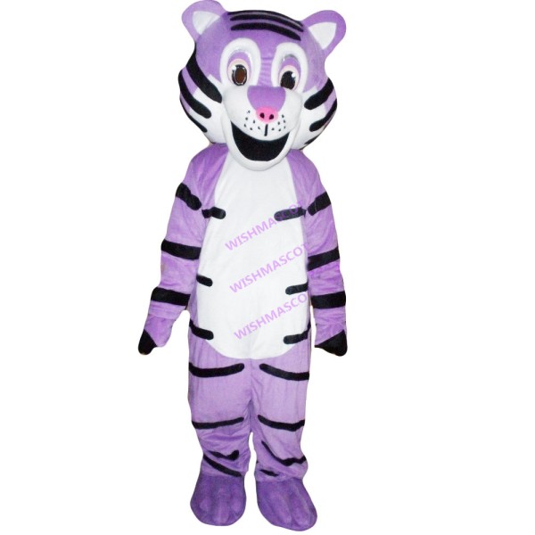 Dazed Purple Baby Tiger Mascot Costume