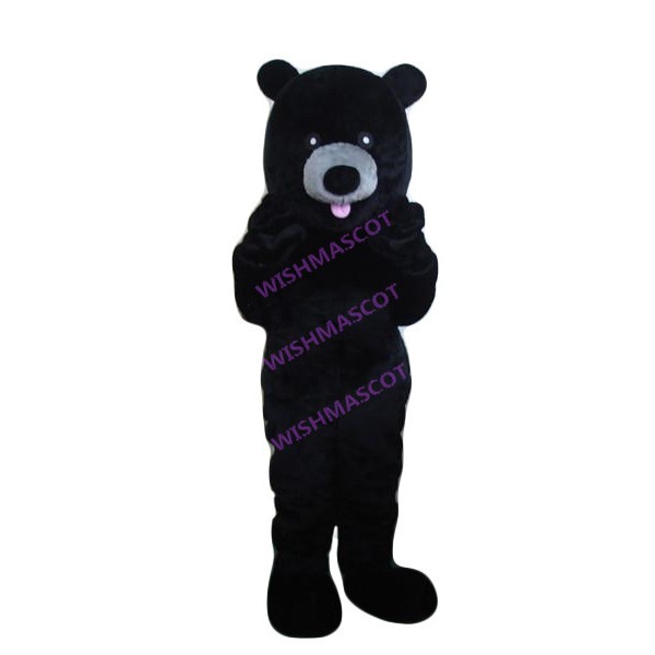 Naughty Playful Black Bear Mascot Costume