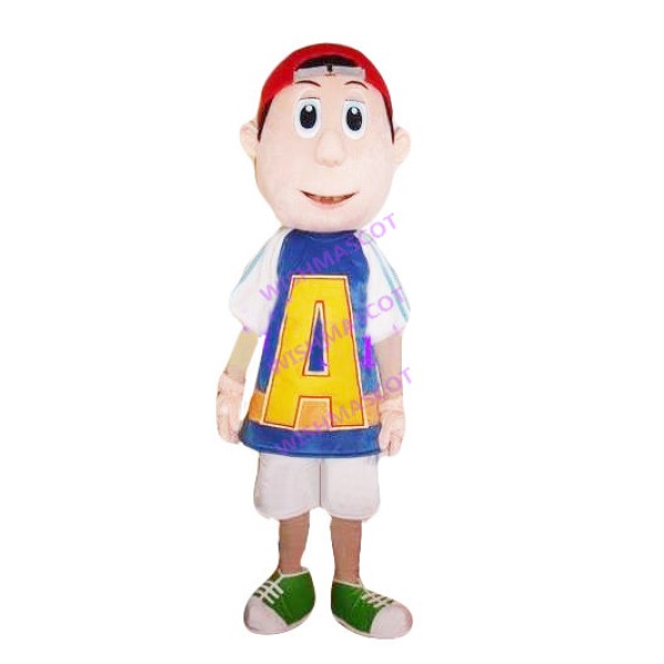 Sporty Basketball Player Boy Mascot Costume