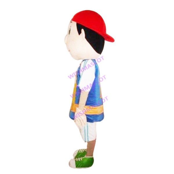 Sporty Basketball Player Boy Mascot Costume
