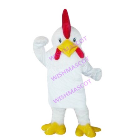 Robust White Chicken Mascot Costume