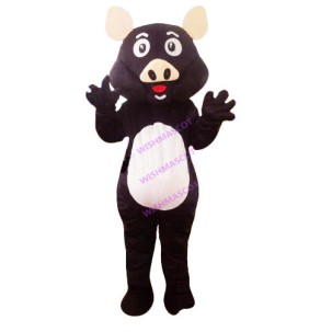 Mischievous Black Pig Mascot Costume
