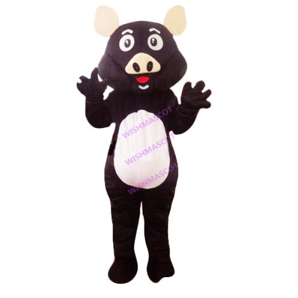 Mischievous Black Pig Mascot Costume