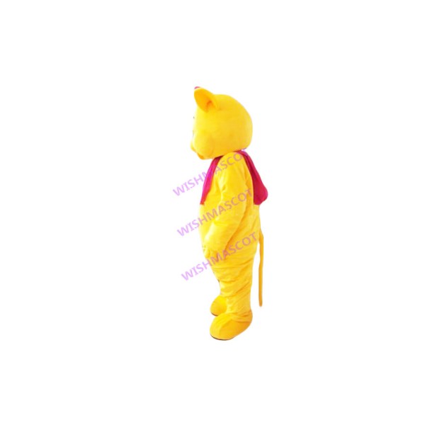 Hospitality Yellow Cat Lady Mascot Costume