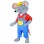 Cheerful Mouse With Pocket Suspenders Mascot Costume