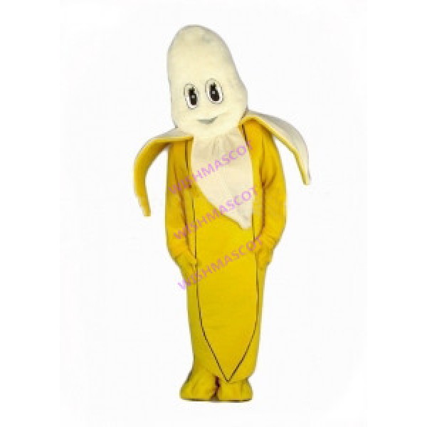 Nervous Peeled Banana Mascot Costume