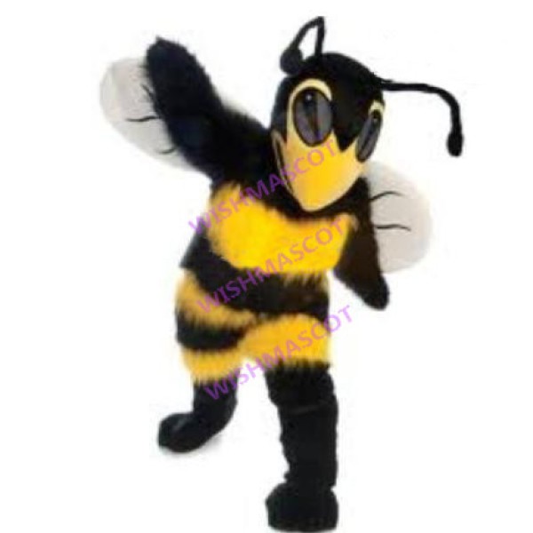 Grumpy Furry Bee Mascot Costume