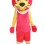 Punching Red-maned Lion Mascot Costume