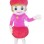 Slim Apple Girl Mascot Costume