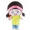 Bright Girl With Two Pigtails Mascot Costume