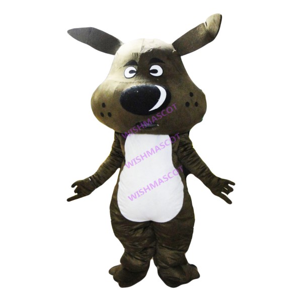 Clever Pockmark Dog Mascot Costume