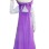 Arab Woman In Purple Long Dress Mascot Costume